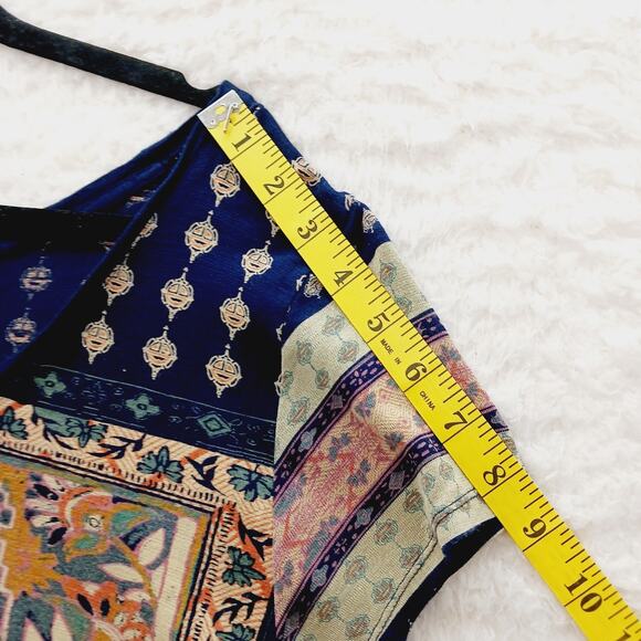 T-Shirt Size 1X Navy Mandala Boho Whimsycore Festival Lucky Brand Y2K Resortwear - Picture 5 of 10